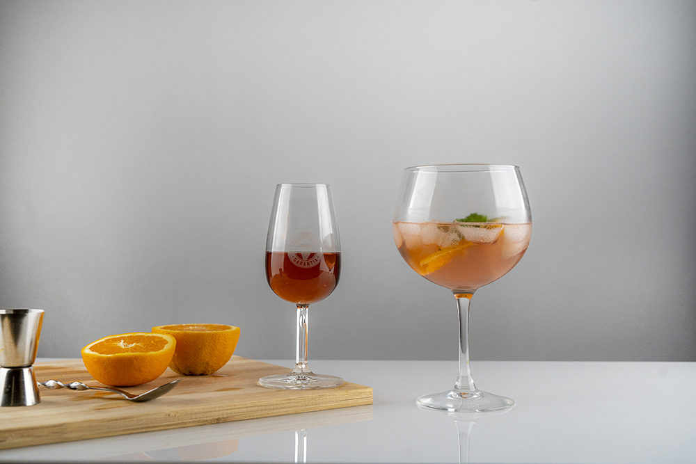 Port Rosé com laranja